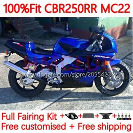 Injection Body For HONDA CBR 250RR 250 RR CC CBR250RR 90 91 92 93 94 95 96 97 98 99 128No.96 250CC MC22 CBR250 RR 1990 1991 1992 1995 1996 1997 1998 1999 Fairing glossy blue