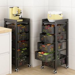 Kitchen Storage & Organization Basket Floor Multi-layer Rack Pull-Out CabinetKitchen