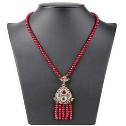 Bohemian Beads Pendant Necklace Long Tassel Gypsy Choker Ethnic Collar Bib Women