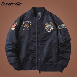 Hip Hop Ma1 Bomber Jacket Men Harajuku Pilot Streetwear Embroidery Baseball Jackets Spring Autumn Coat Air Force Male