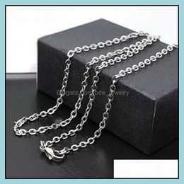 Chains Fashion Jewellery Men Women Stainless Steel Chain 50Cm O Fit Diy Pendant Necklace Bk Drop Delivery 2021 Necklaces Pe Dhseller2010 Dhb2Z