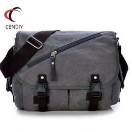 New Men Bag Briefcase Canvas Shoulder Bag Vintage Luxury High Quality Laptop Briefcase File Travel Leisure Shoulder Bags 201119