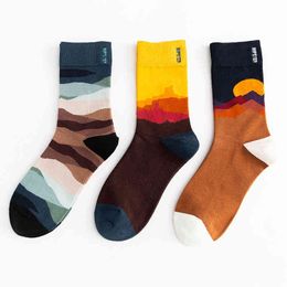 Designer Runner Sock Colourful Mens Flat Shoes 100 Cotton Stockings Harajuku Style Gift Size 36-44 1 Pair