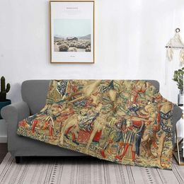 Blankets Medieval Tapestry Throw Blanket Baby 90X200 Quilted Bedspread 220 X 240 Double Love Gown
