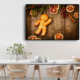 Vintga Christmas Trees Food Posters and Prints Canvas Painting Scandinavian Pop Art Wall Picture For Living Room Kitchen Decor