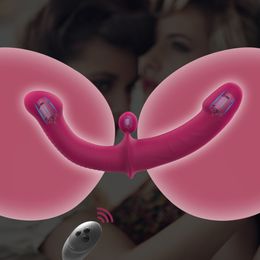 Vibrator With Remote Control Strap-on Double Penetration sexy Toys For Two Men And Women sexyitoys Gay Lesbian Erotic In Couple