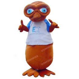 halloween E.T. Alien Mascot Costumes Cartoon Mascot Apparel Performance Carnival Adult Size Promotional Advertising Clothings