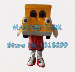 Mascot doll costume mascot popular orange car mascot costume adult size hot cartoon car theme school performing props carnival fancy dress k
