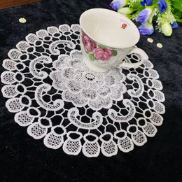 Mats & Pads Lace Embroidery Place Table Mat Drink Doily Dining Tea Coffee Wedding El Christmas Placemat Kitchen DecorateMats MatsMats