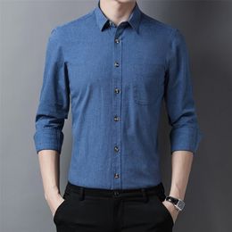 spring and autumn solid Colour long-sleeved shirt men's clothing business casual shirts zde1766 220324