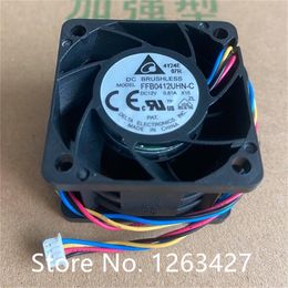 Wholesale fan: 4028 12V 0.81A FFB0412UHN-C PWM intelligent speed control Delta four-line violent fan with large air volume