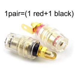 Other Lighting Accessories 2pcs 4mm Banana Socket Professional Gold Plated Binding Post Plug Jack Connector Clear Speaker Adapter ConnectorO