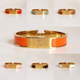 Fashion Jewellery Men And Women Bracelets Classics OrangeHigh Quality Designer Design Bangle Stainless Steel Gold Buckle