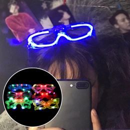 -Óculos de sol 1pcs LED Light Up Toys Glow in the Dark Party Supplies Glasses Tons obturadores Decoração de casamento Plass