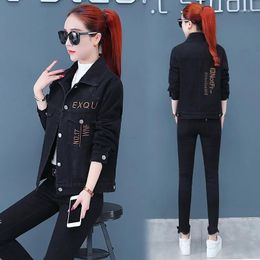 Women's Jackets 2022 Spring Denim Jacket Women Short Embroidered Ladies Fashion Tops