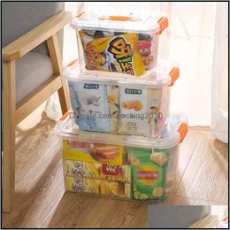 Storage Boxes Bins Home Organisation Housekee Garden Ll Plastic Box Clear Storages Dhi9C