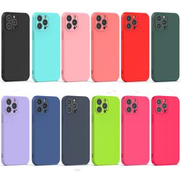 2.0MM Silicone tpu Phone Cases Accessories Microfibre Soft Touch Liquid For iPhone 13 Pro Max XS/X XR 8 7 Plus 11 12 case with opp bags
