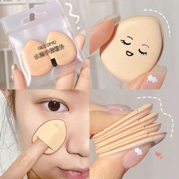 2PCS Mini Puff Finger Shape Air Cushion Sponge Soft Foundation Makeup Concealer Highlighter Undereye Makeup Puff