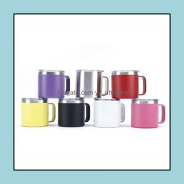 Tumblers Drinkware Kitchen Dining Bar Home Garden Ups 14Oz Stainless Steel Tumbler Milk Cup Double Wall Vacuum Insated Mugs Met Dhhsu