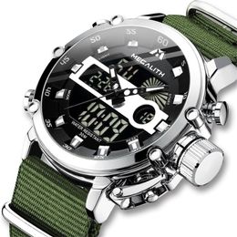 MEGALITH Sport Casual Watches Men Luminous Waterproof Men Top Brand Luxury Date LED Analogue Quartz Watch Clock Relogio Masculino T200815