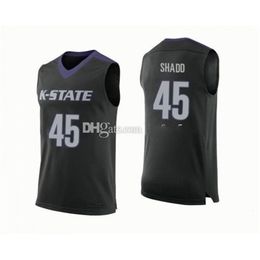 Nikivip Kansas State Wildcats College #45 Nigel Shadd #99 Carlbe Ervin II Basketball Jersey Mens Stitched Custom Number name Jerseys