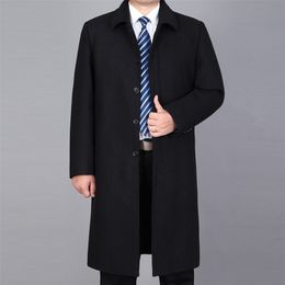 Przyjazd wełniany długie męskie kurtki zimowe jesienne męskie mieszanka wełniana płaszcz płaszcz Man 201128