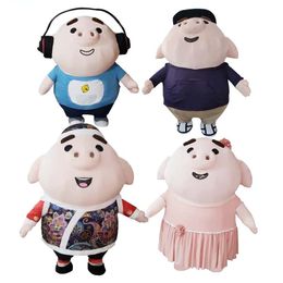 Mascot doll costume 2M Inflatable Pig Funny Mascot Costume Suits Party Game Dress Outfits Advertising Carnival Halloween Xmas Easter Adults