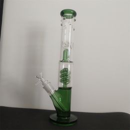 13.7 In Green Glass Bong Hookah Smoking Water Bong Pipes Tobacco Pipe Beaker Smoke Pipes Bongs Water Bottles Dab Rig Size 14mm Female Joint