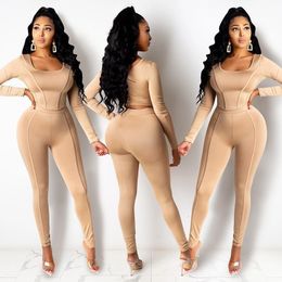 Women 2 Satin Jumpsuits Rompers Two Piece Set Clothing Outfits Trousers Pants W220427