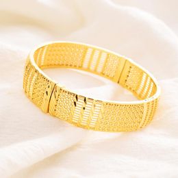 Bangle Dubai Gold Bangles For Women Bride Wedding Bracelet Africa Arab Jewelry Charm Kids Gifts