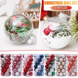 30pcs Christmas Tree Hanging Bauble Ball For Xmas Christmas Party Home Hanging Drop Ornament Decorations #3 201027