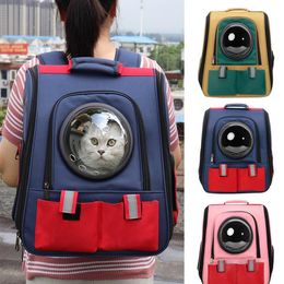 Pet Cat Backpack Breathable Cat Carrier Outdoor Pet Shoulder Bag For Small Dogs Cats Space Capsule Astronaut Travel Bag jllNOY3041