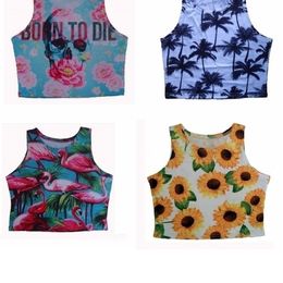 arrival women bandage vintage crop top and tank ped for female colored s girls sexy s 220318