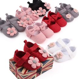Athletic & Outdoor 0-2 Years Old Spring And Autumn Toddler Shoes Soft Bowknot Breathable Baby Hook Loop First Walker Cute Flower Kids FlatsA