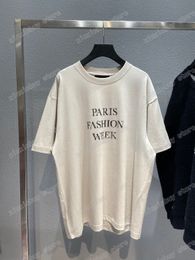 22ss Men Women Designers t shirt PARIS FASHION Mosaic Paris print short sleeve Crew Neck Streetwear white xinxinbuy XS-L