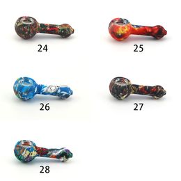 Silicone Pipe 4.23'' New Colors Designer Transfer Printed Smoking Pipe For Smoke Shop