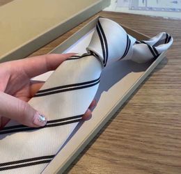 Mens Necktie Silk Tie Neck Ties Luxurys Business Neckties Fashion letter Neckwears Stripes Gentleman's Tie With BOX329r