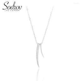 Sodrov 925 Sterling Silver Necklace Pendant For Women Personalised Creative Tooth Jewellery Chains Morr22