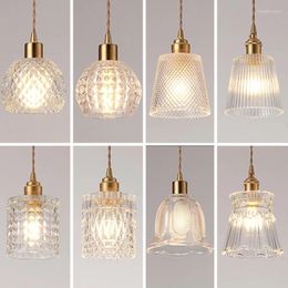 Pendant Lamps Glass Hanging Crystal Lamp Ceiling Chandeliers For Bedroom Living Dining Room Decoration Brass Drop LightingPendant