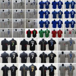 Movie College Baseball Wears Jerseys Stitched 7 juliourias Slap All Stitched Number Name Away Breathable Sport Sale High Quality