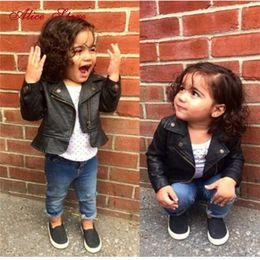 Fashion Baby Girls Leather Jackets PU Short Coat for Girl Outerwear Cloth infant baby jacket High Quality Spring born Coats LJ20117