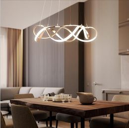 Pendant Lamps Modern LED Lights For Living Dining Room White Golden Circle Rings Aluminium Body Lamp Home Decor FixturesPendant