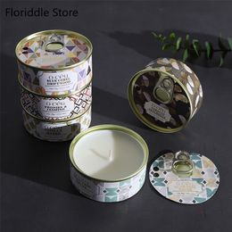 4 Cans Scented Candle Durable Household Tin light Dinner table Souvenir LJ201018