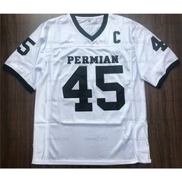 Nikivip Boobie Miles #45 Permian Friday Night Lights Movie Football Jersey All Stitched White S-3XL High Quality Vintage