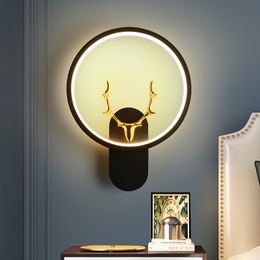 Bedroom Wall Lamps Living Room Background Light Fixture Modern Simple Minimalist Creative Stair Aisle Bedside Sconces Interior