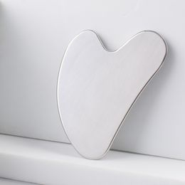 Wholesales Skincare Massager Heart Shaped 304 Stainless Steel Gua Sha Board Scraping Massage Tools Metal Guasha Beauty Facial Body