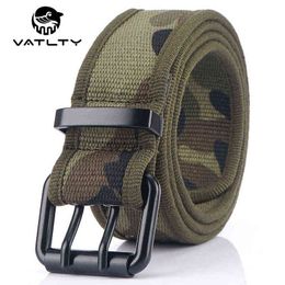 Official Authentic 3.8cm Canvas Belt For Men Hard Alloy Buckle High Quality Natural Canvas Outdoor Work Belt Hiking Accessories H220427