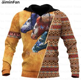 tribal print hoodies NZ - Men's Hoodies & Sweatshirts Love Horse Tribal Style 3D Printed Mens Hoodie Zipper Jacket Male Tracksuit Hooded Pullover Sweatshirt Unisex Ou