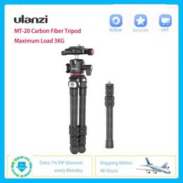 Ulanzi MT-20 For DSLR Camera Carbon Fibre Tripod Pographic Selfie Stick 322g Lightweight Professional Monopod 3KG Load Weight Tripods Loga22