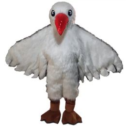 Red mouth seagull Mascot Costume Cartoon Character Adult Size high quality